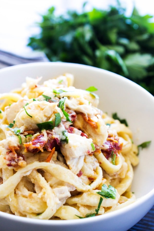 chicken fettuccine bake