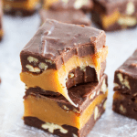 CARAMEL PECAN TURTLE FUDGE - traditionally known as Turtle Fudge it' one of my favorite sweet treats; it doesn't have to the holidays for me to enjoy this.