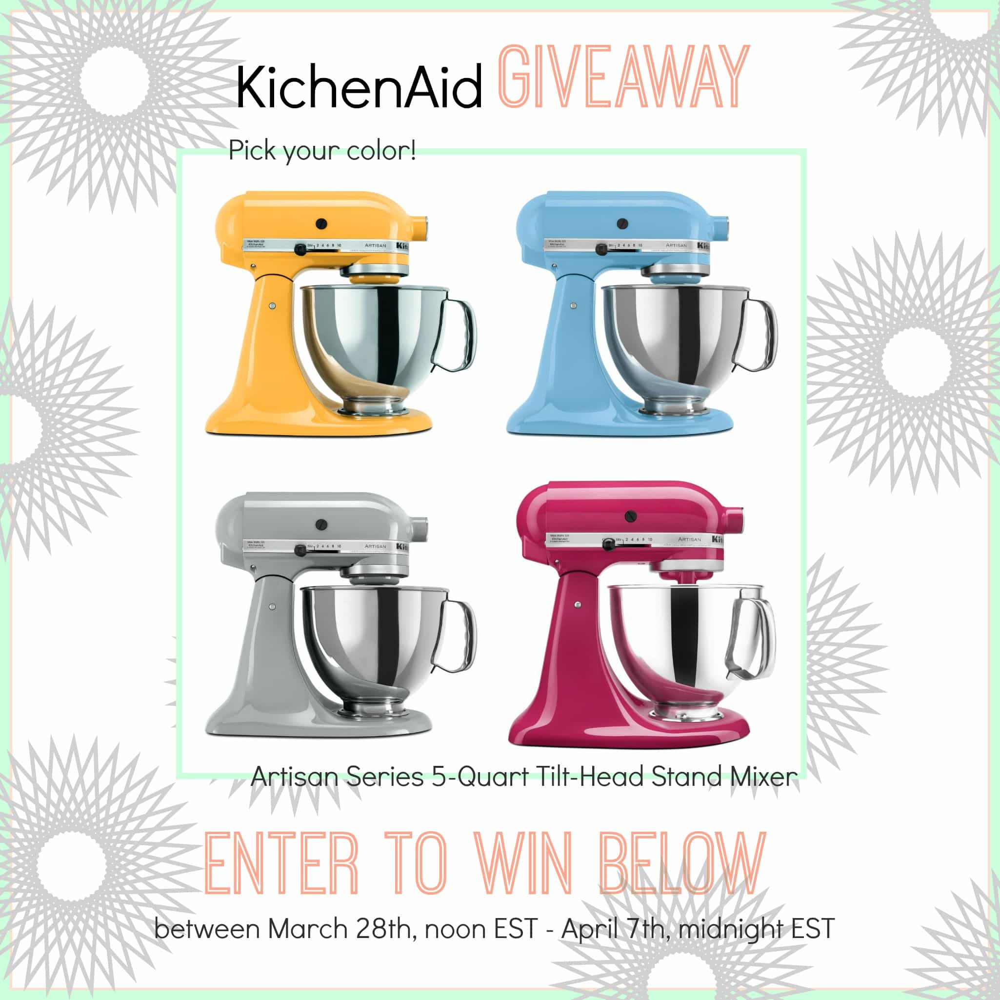 A Dash Of Sanity S Spring Kitchenaid Giveaway Spring Over Image Dates