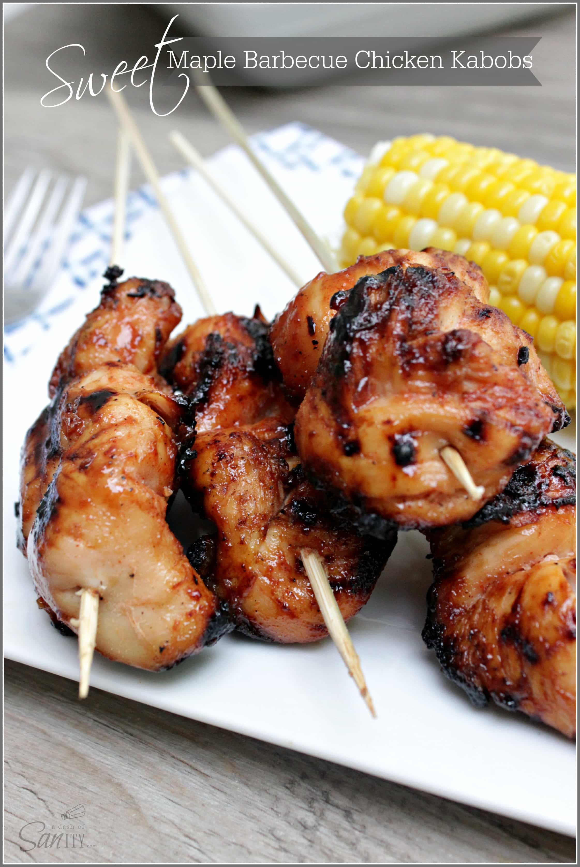 Sweet Maple Barbecue Chicken Kabobs