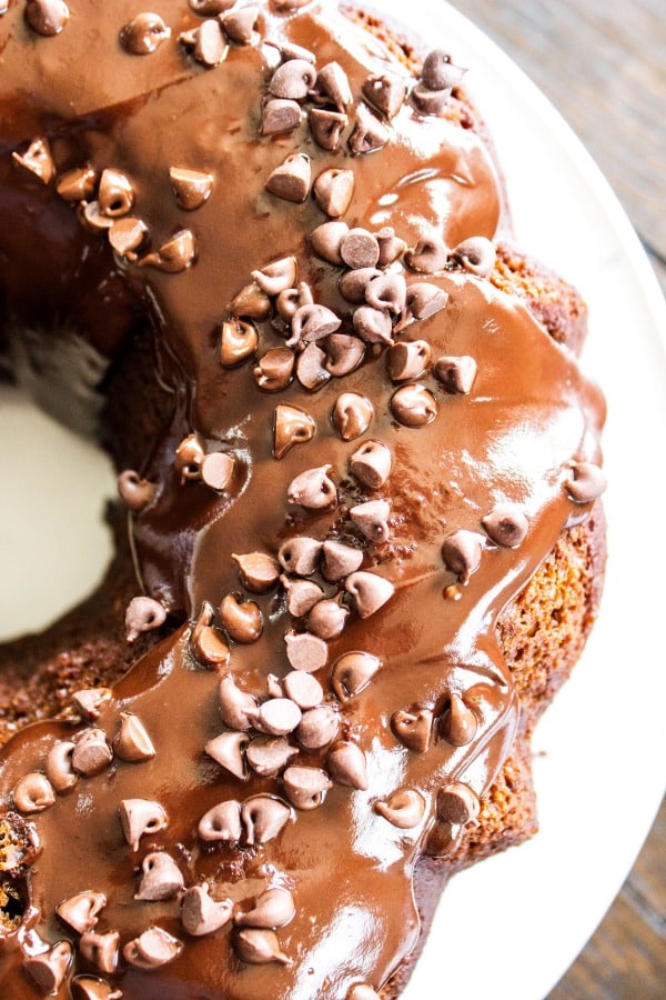 triple chocolate pumpkin cake