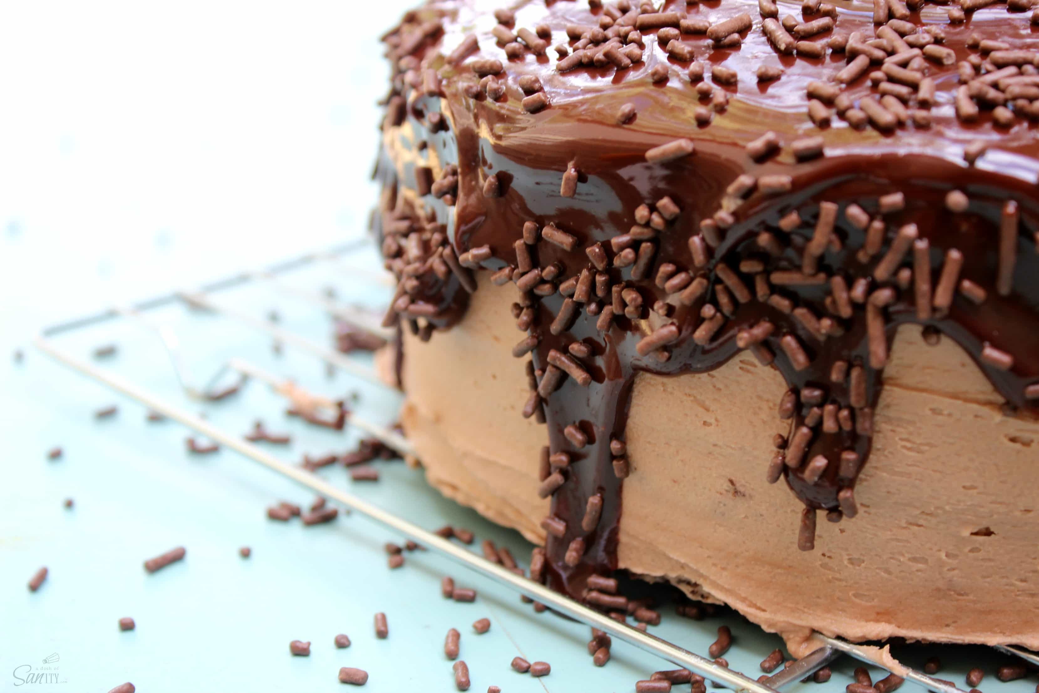 double chocolate nutella cake