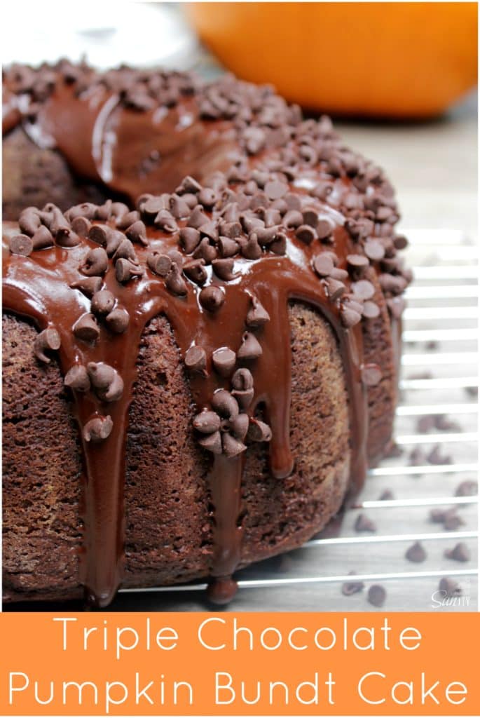 triple chocolate pumpkin cake