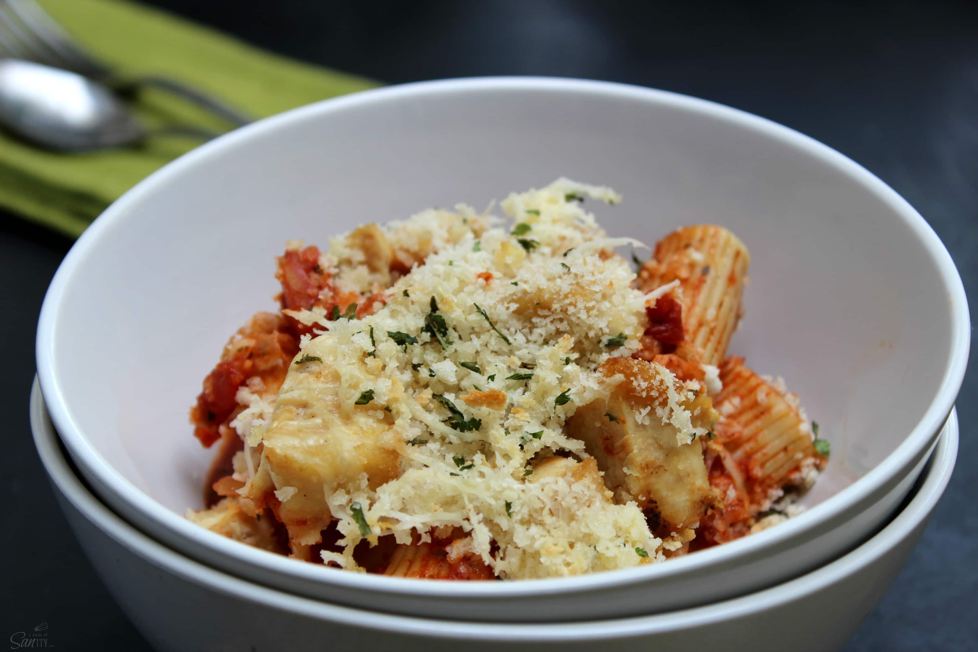Garlic Parmesan Chicken Pasta Bake Garlic Parmesan Chicken Pasta Bake