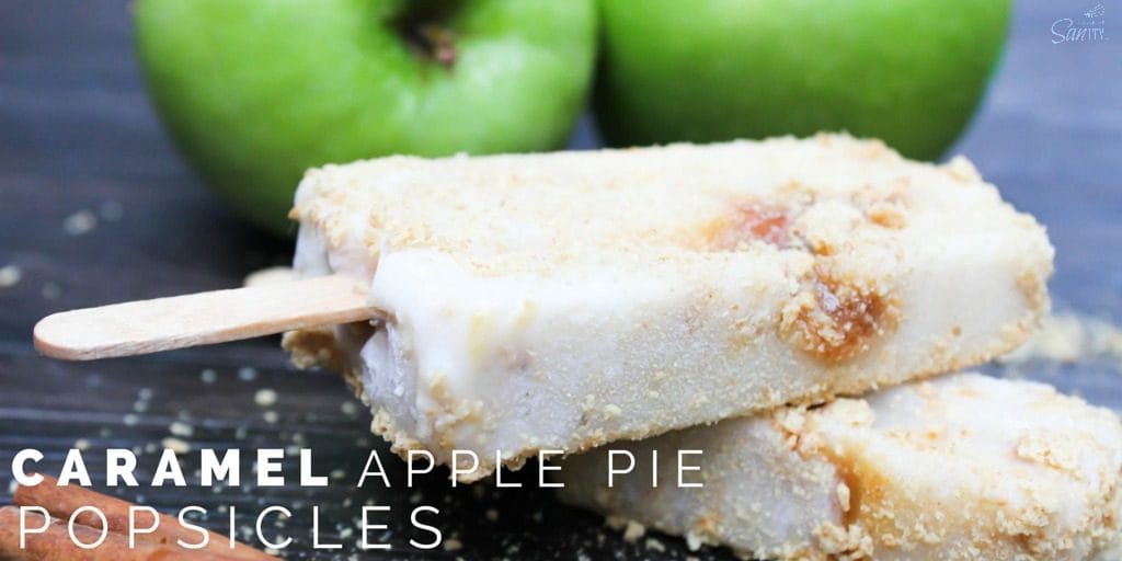 caramel apple pie popsicles