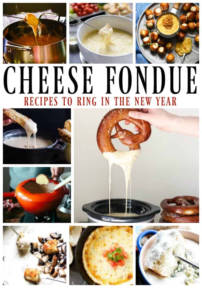 13 FESTIVE CHEESE FONDUES - From Gouda to Swiss & Cheddar to Provolone, we have them all colliding into one pot of gooey, melted deliciousness.