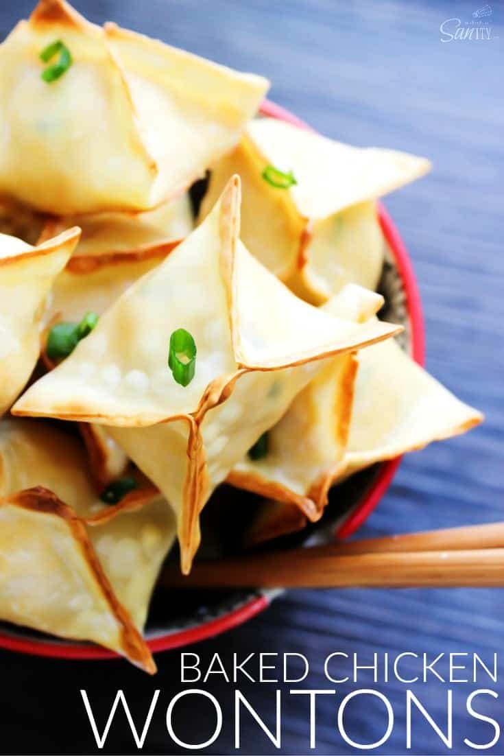 BAKED CHICKEN WONTONS