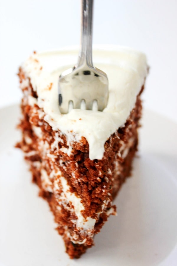 Chocolate Pumpkin Zucchini Cake is a delicious layer cake made with three of my favorite fall ingredients. It is a perfect dessert for this time of year. Chocolate Pumpkin Zucchini Cake is a delicious layer cake made with three of my favorite fall ingredients. It is a perfect dessert for this time of year. Chocolate Pumpkin Zucchini Layer Cake FORK