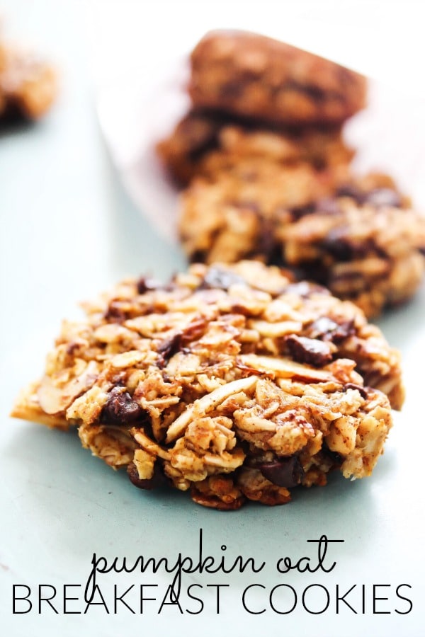 pumpkin oat breakfast cookies