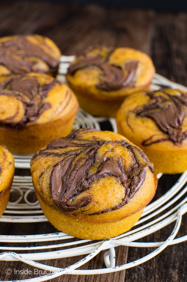 Pumpkin Nutella Muffins
