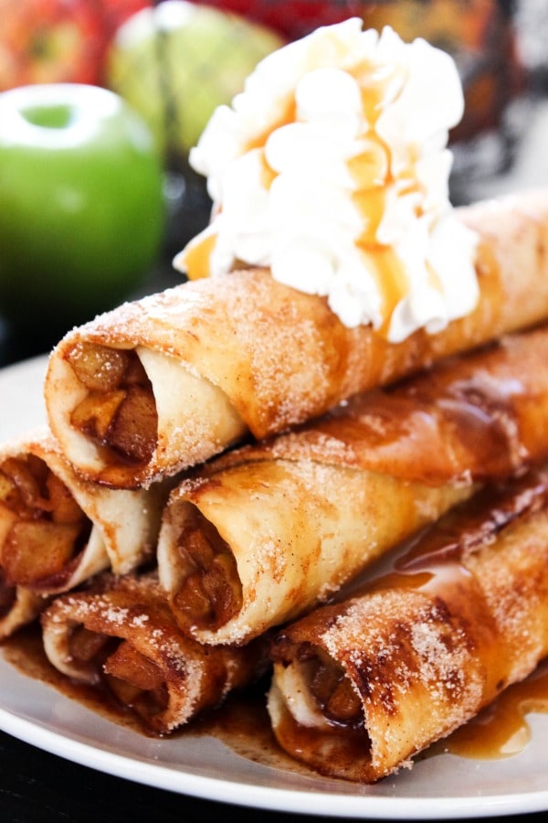 caramel apple pie taquitos
