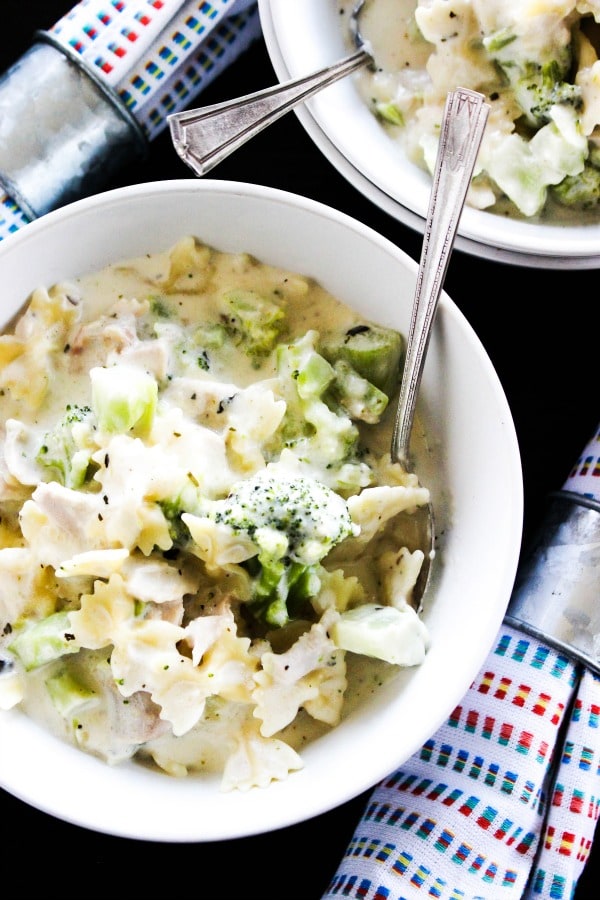 one-pot creamy chicken and broccoli alfredo