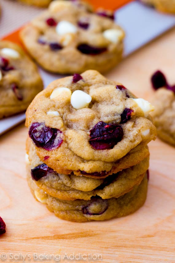 Soft Baked White Chocolate Chip Cranberry Cookies