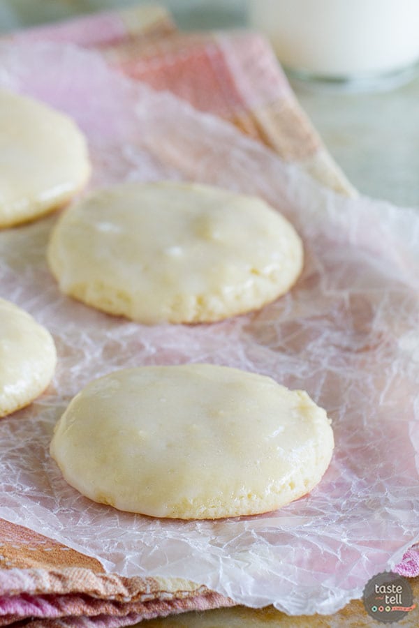 soft sour cream sugar cookies with sour cream glaze