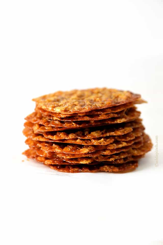Oatmeal Lace Cookies stack