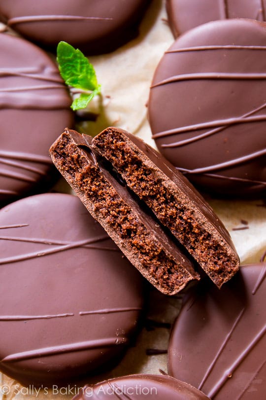 Homemade Girl Scout Thin Mint Cookies