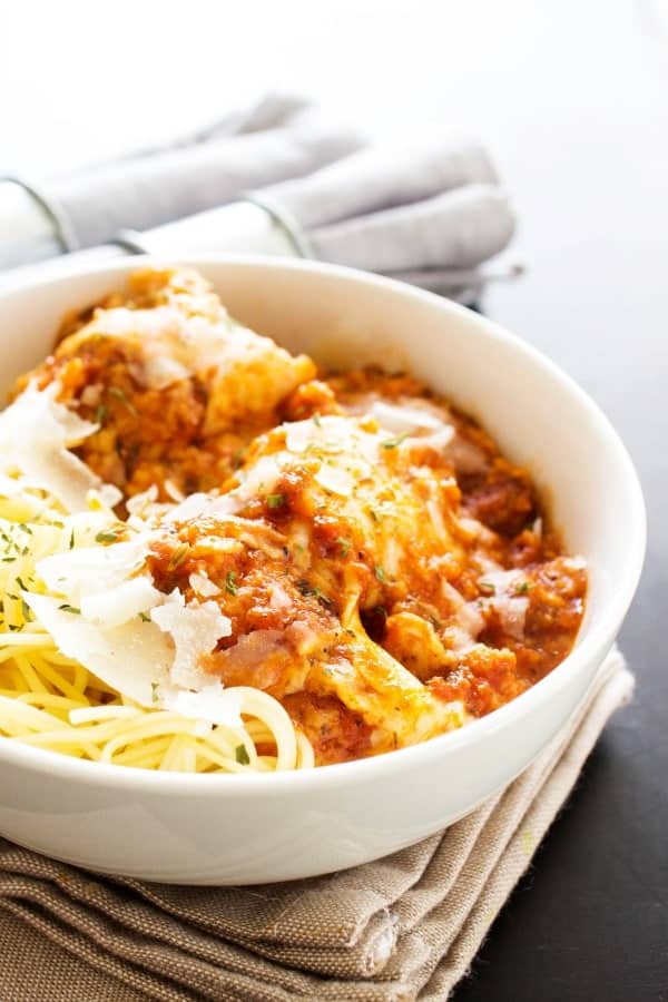 slow cooker chicken parmesan