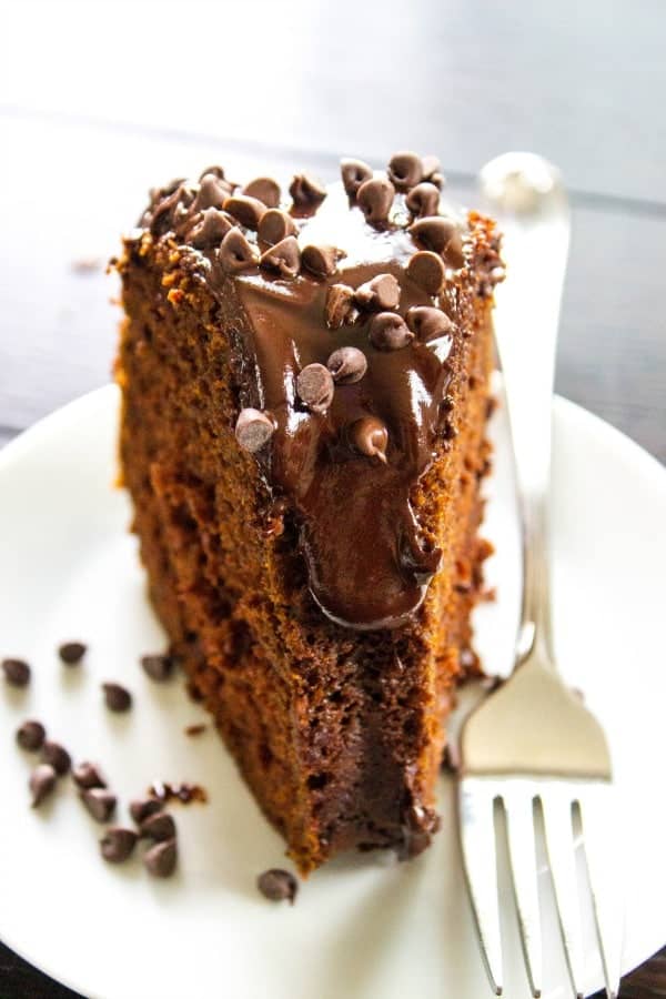 triple chocolate pumpkin cake