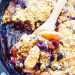 Fall head over heels in love with this APPLE CHERRY CRISP recipe, we sure have. Simple, easy and delicious, a holiday must have.