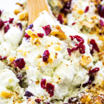 WATERGATE SALAD - A classic & traditional holiday side dish that everyone loves. Made with Cool Whip, marshmallows, pistachio pudding and pineapple, it's deliciously easy.