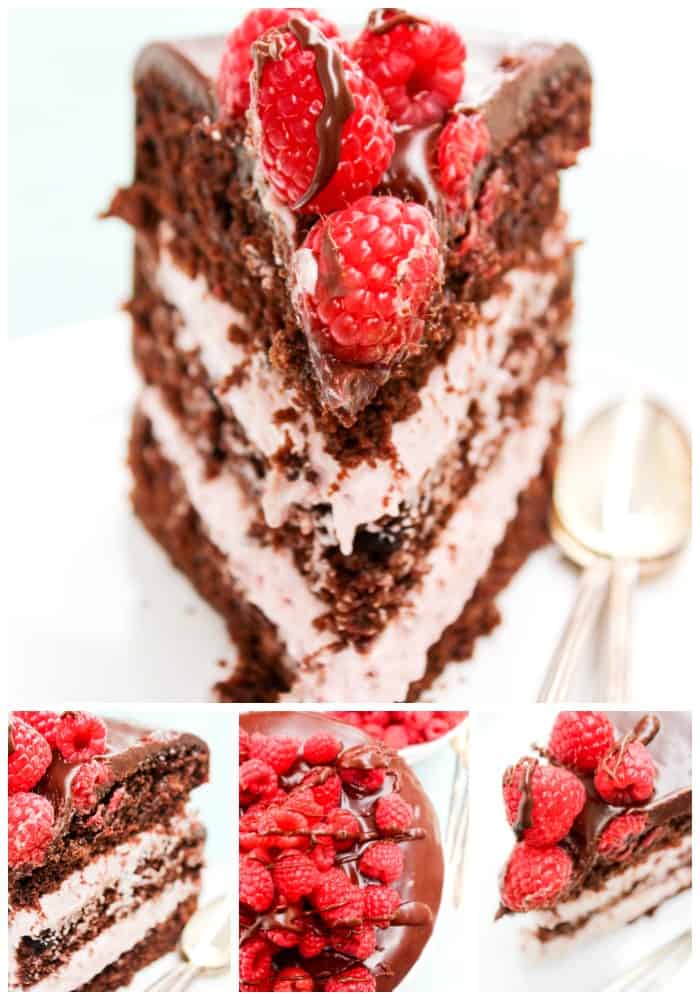 chocolate raspberry layer cake