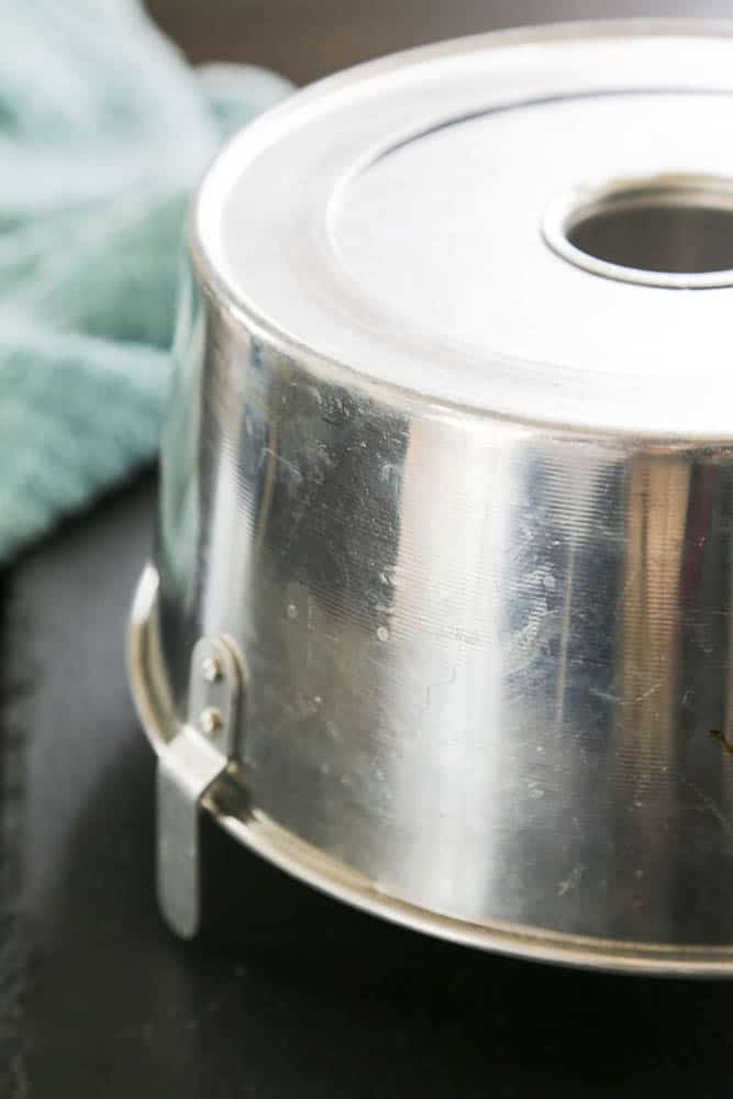 Angel Food Cake is a favorite in our home. Light & fluffy with the perfect amount of sweetness, this recipe for homemade angel food cake is so easy to make. Angel Food tube pan.