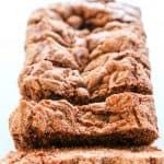 The combination of chocolate & cinnamon and the addition of a crunchy sugar coating makes this Chocolate Cinnamon Bread sliced
